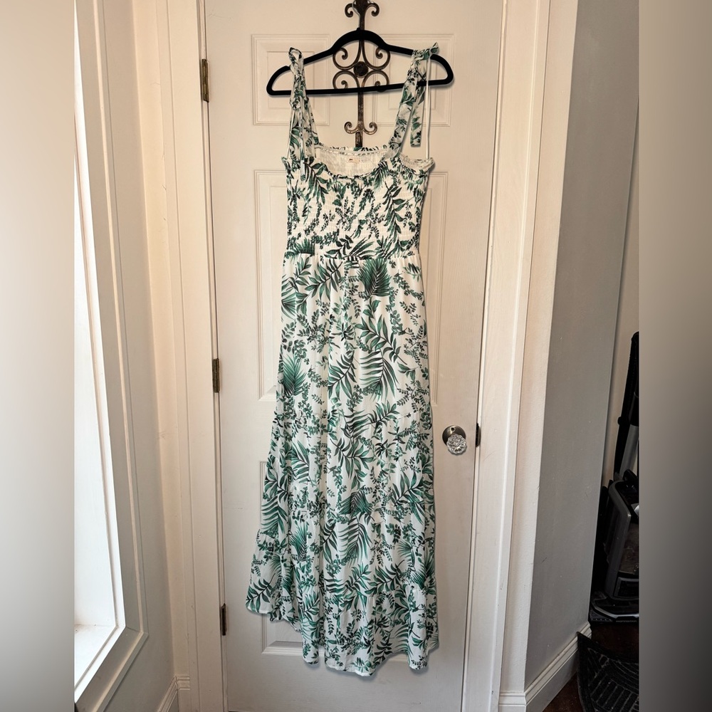 Mon Ami White Cream Maxi Sundress with Scoop Neck from Francesca’s